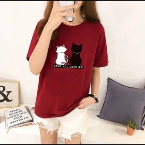 T-shirt Love you, Love me! 😺  100 % cotton